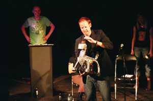 Tom Gleeson helps Erik the Dog